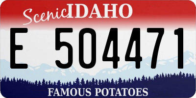 ID license plate E504471