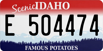 ID license plate E504474