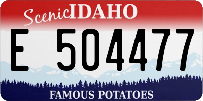 ID license plate E504477