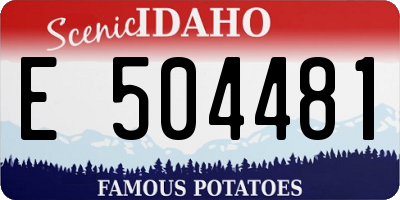 ID license plate E504481