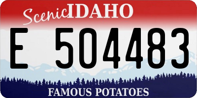 ID license plate E504483