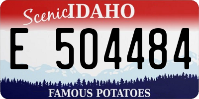 ID license plate E504484
