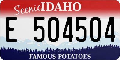 ID license plate E504504