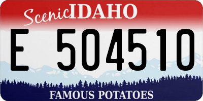 ID license plate E504510