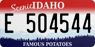 ID license plate E504544