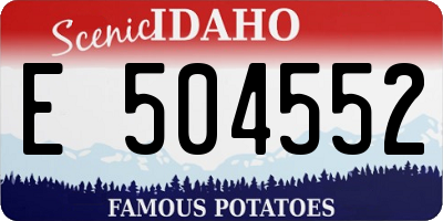 ID license plate E504552