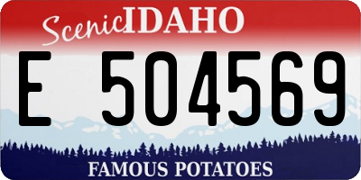 ID license plate E504569
