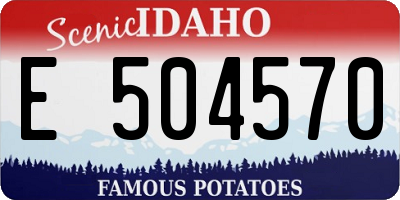 ID license plate E504570