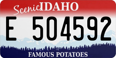 ID license plate E504592