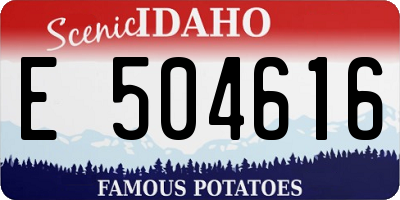 ID license plate E504616