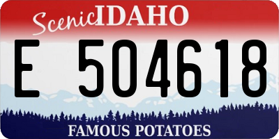 ID license plate E504618