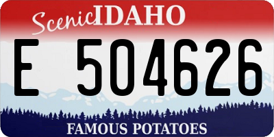 ID license plate E504626