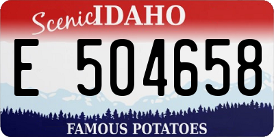 ID license plate E504658