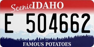 ID license plate E504662