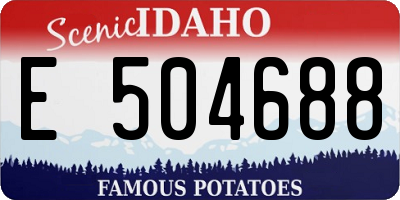 ID license plate E504688