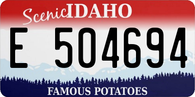 ID license plate E504694