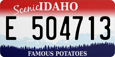 ID license plate E504713