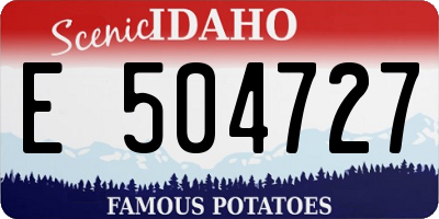 ID license plate E504727