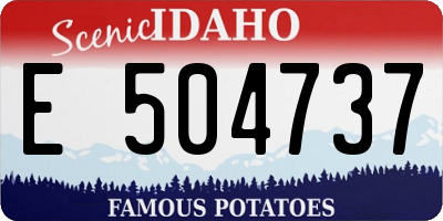 ID license plate E504737