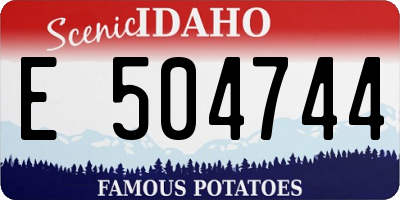 ID license plate E504744