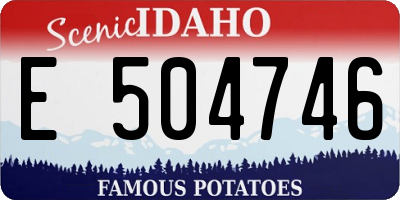 ID license plate E504746