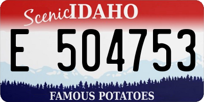 ID license plate E504753
