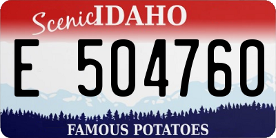 ID license plate E504760