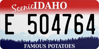 ID license plate E504764