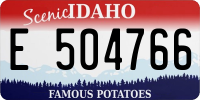 ID license plate E504766