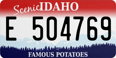 ID license plate E504769