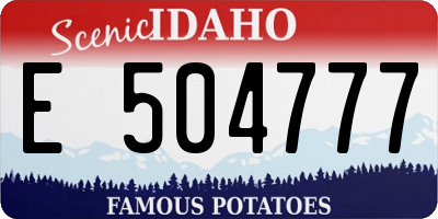 ID license plate E504777