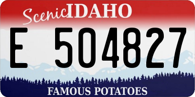 ID license plate E504827