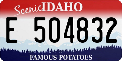 ID license plate E504832