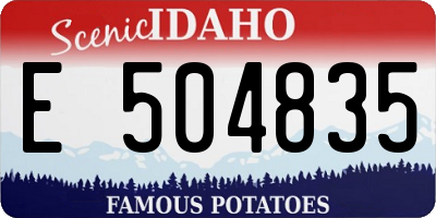 ID license plate E504835