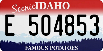 ID license plate E504853