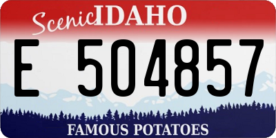 ID license plate E504857