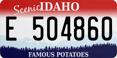 ID license plate E504860