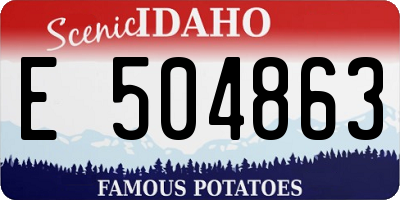 ID license plate E504863