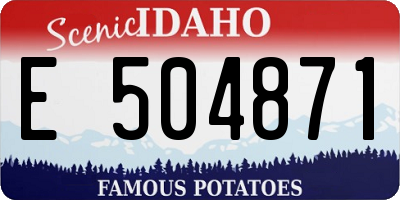 ID license plate E504871