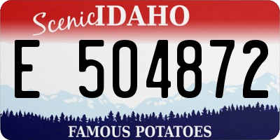 ID license plate E504872