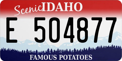 ID license plate E504877