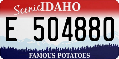 ID license plate E504880