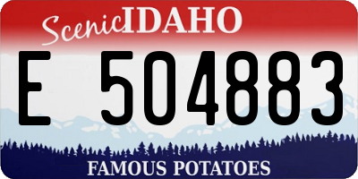 ID license plate E504883