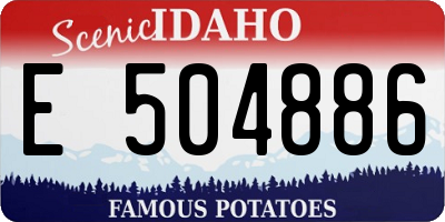 ID license plate E504886