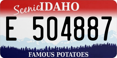 ID license plate E504887