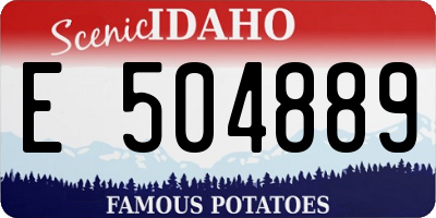 ID license plate E504889