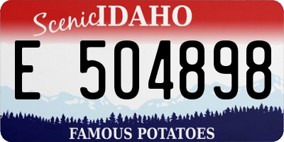 ID license plate E504898