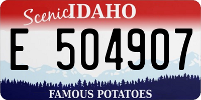 ID license plate E504907