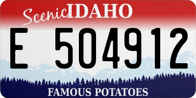 ID license plate E504912