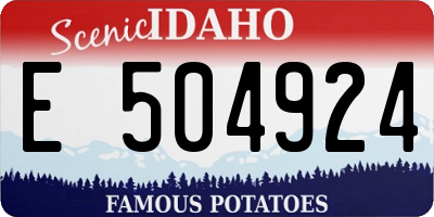 ID license plate E504924